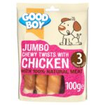 Jumbo Chicken Chewy Twists- 100G