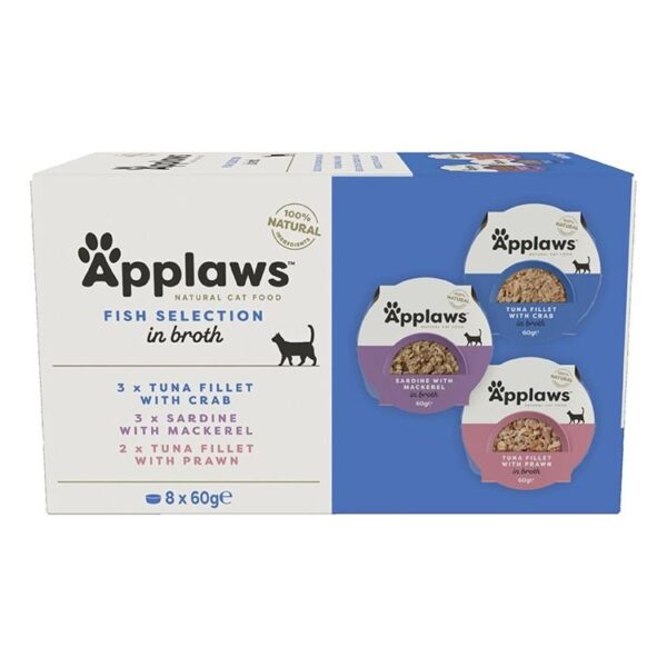 Applaws Fish Selection in Broth Adult Wet Cat Food 8 x 60g Pot
